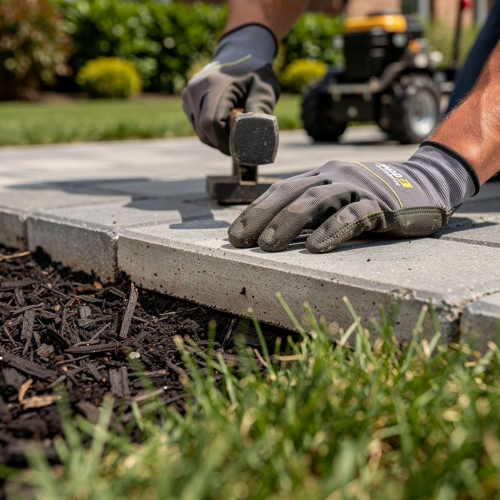 PARRA'S LANDSCAPING & TREE SERVICES professional commercial landscaping team maintaining a business property in Palatine, IL