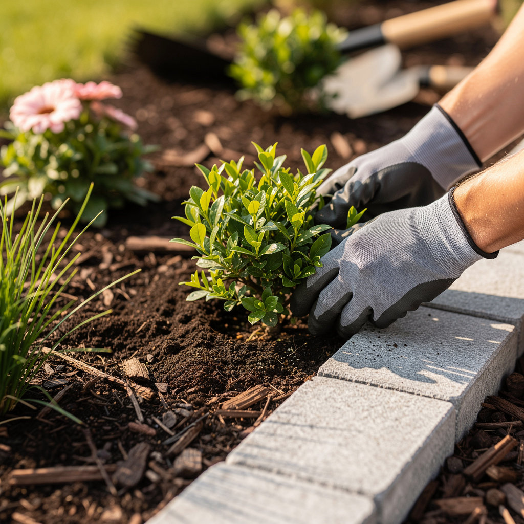 PARRA'S LANDSCAPING & TREE SERVICES residential front yard landscaping project in Palatine, IL
